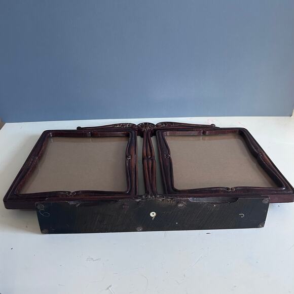 Picture Frame Stand Pair Victorian Swing style vintage cabincore wood Prairie - Picture 10 of 10